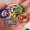 10pcs Cat Eye Stone Ring Natural Gemstone Beads Stretched Rings Adjustable Elastic for Women Jewelry3527684