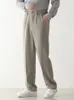 Pantalon décontracté d'automne de printemps hommes coréens mode étiré en polyester lâche pantalon drapé pantalon hétéro