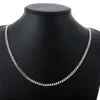 Chaines Collier en argent sterling bijoux conception de surface lisse réglable pour accessoire de magasinage quotidien