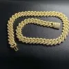 Gemme HQ da 14 mm Solid Sier Iced Out Diamond VVS Moissanite Hip Hop Cuban Link Miami Chokers Collana per uomini