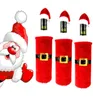 Christmas Santa Deluxe Wine Bottle Cover Set Festival Festival Party Decoration Costume Chapeau Bouteille de vide de vin Top Top7168701