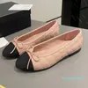 15a Nouvelles couleurs Femmes Ballet Flats Rison Designer de marque classique Toe Round Sweet Bow-noué DÉCORS TOUTES SAISONS À LA MARCHÉE À PLAT avec un confort doux Designer féminin