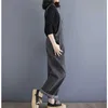 Combinaisons de sauts pour femmes Rompers Denim Assuriques pour femmes Solide Style coréen Harajuku Salopes One Piece Tentime Femme Pantalon Straight Pantal