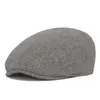 Berets Men Wool Sboy Flat Winter Hat Peak Ivy Cap Golf Rijden fietsen Warm