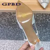 Scarpe eleganti sandalo di qualità gpbd per donna designer di strass madri fatti a mano con tacchi alti di moda casual.