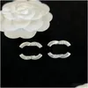 Brincos de garanhão Designer feminino jóias pérolas diamante digo de festas de casamento presentes de família moda de 18k entrega de gota ot0wa