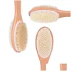 Cepillos de baño, Sponges SproBBers Cepillo de ducha con cerdas suaves y rígidas Exfoliante de cuerpo de doble lado del cuerpo para el cuerpo de espalda para húmedo o seco DHNTY