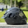 Winterseizoen mannen zwarte kleur helm motorfiets vol gezicht vrouwen dot goedgekeurd casco casque grote spoiler rijden 240509