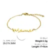 Bangle Vassago Women's Bracelet Stainless Steel Letter Mama Beads Elegant Jewelry Suitable For Mother's Day Gift