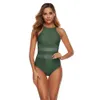 Swimwear Women 2024 Sexy un morceau de maillot de bain Femme Mesh Hollow Vacation Swimsuit Open de maillot de bain un morceau de maillot de bain One Piece