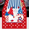 4 juli USA Vlag Stripe Patriotic Day Retro Christmas Table Runner 90 inch lang 240426