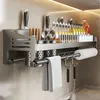 Montowany w kuchni stojak na przyprawę nożem łyżka noża Organizator wielofunkcyjny metalowy pałeczka półka rurowa