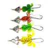 Betar lockar 50st mjukt gummi groda fiske lura bas crankbait 3d ögonsimation spinnsked bete 6