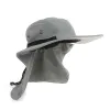 Utomhus unisex solskydd mössor hink hatt fast avslappnad grimsol block snabb torkande fiskeklättring hatt uv skydd ansikte nacke