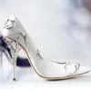 2021 Fashion Wedding Shoes pink blue bridal Pointed eden pumps Women high heels 9 cm with leaves shoes for evening Cocktail prom party 317j