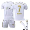 Maglie da calcio da tute maschili 22-23 Bayer Away Game n. 17 Mane 4 Dricht Jersey Kit di calcio sportivo per bambini adulti