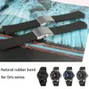 Watch Bands Silicone Rubber Band pour Aquis double bracelet Regarder la plongée sport noir Aquis 24 11 mm Buckle 204Z