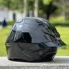 Vintersäsong män svart färg hjälm motorcykel full ansikte kvinnor dot godkänd casco casque stor spoiler ridning 240509