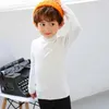 티셔츠 소년 반 하이 칼라 속옷 어린이 두꺼운 중간 칼라 레트로 티셔츠 가을/겨울 Topl240509