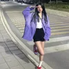 Women's Jackets Purple Gradient Denim Jacket For Women 2024 Korean Sion Loose And Versatile Niche Fashion High-end P165