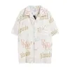 Designer Mens Shirt Set Rhude Shirt and Short Suit Men Hommes à manches courtes T-shirt de haute qualité