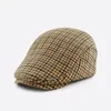 Berets Cap Men Beret Sboy hoed vrouwen Duckbill Flat Ivy Plaid Ademend Golf Driving Accessoire voor de lente