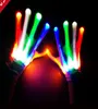 Club Party Dance Halloween Flashing Lead Gloves Finger Up Glow Gloves Fant Dress Light Show Shown Christmas Festive Supplies5296855