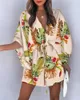 Robes sexy urbaines Femmes Sexy V-cou mini-robe Summer Casual Imprimer Bat Aile manche robe Womens Preeted Beach Party Robe Gest D240510