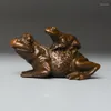 Necklace Earrings Set Antique Copper Frog Tea Pet Handle Piece Croak To Wealth Incense Burner I Personality Ornaments