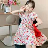 Girl Dresses Girl Girl Summer Cotton Florel Stampa abito maniche per maniche per bambini Bambini Sweet Princess Still Style