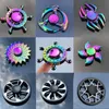 EDC Fidget Spinner Metal Toy Rainbow Spanner R118 Toys de girador de mão adultos alivia estresse crianças Raytheon cogumelo 60-65mm 240510