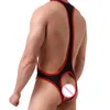 Clevermenmode Mens Sexy Bodysuit Bulge Penis Pouch U Convex Jumpsuit Backless Open Butt Suspender Onderhirt Exotic Lingerie 240423