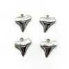 100pcs shark teeth antique silver charms pendants Jewelry DIY For Necklace Bracelet Earrings Retro Style 17 16mm 278T