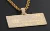 Ciondolo con carta di credito personalizzata in oro 18k con catena di corda da uomo di gioielli hip hop hip hop 7672364