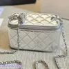 Luxury Designer Bag Quilted Mini Box Crossbody Bags Classic Gold Ball Adjustable Shoulder Strap Multi Pochette Bag Women Leather Serial Guxg