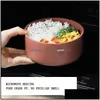 Dinnerware Sets Dinnerware Sets Health Plastic Lunch Box Japanese Microwave Heating Bento Kids School Office Portable Outdoor Leak-Pro Dhz9R