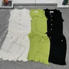 Designer Tweed Piece Dress Knits Set voor dames sets korte rokken revers gebreide vest -pakken