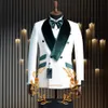 Velvet Mens Suit 2 Piece Formal Wedding Tuxedo Grooms Jacket Pantal