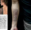 Buddhist scriptures arm 3d tattoos Angelina Jolie temporary tattoo sticker with paragraph high quality women sexy makeup2361449