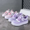 Wenzhou marca singola maglia in velcro traspirante in velcro per ragazzi ragazze della moda piccole scarpe bianche, scarpe per bambini
