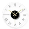 Horloges murales 12 pouces Nordic Glass Clock Wall Silent Modern Transparent Home Decoration Chadow Miroir Kitchen Living Room Q240509