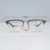 サングラスは、日本の手作りのヴィンテージカメと透明なアセテートリムレス眼鏡のための透明な酢酸眼鏡フレーム