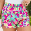 Pantalon féminin High Taies Shorts actifs Sports Running Gym Summer Trendy Elastic Short Floral Casual Floral Print