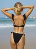 Swimwear's Swimwear's Swim in-x Black Bathing su costumi da bagno Ladies Bikini Set Bikini Push Up Swimsuit Bikinis Bra Korean Style Beachwear Summer 2024