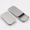 Opslagflessen rechthoekige dia top kleine containers schuifdeksel push-pull tin doos metalen snoepjes sieraden lip