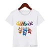 Magliette per bambini t-shirt divertente cartone animato dispari di stampa grafica per le magliette estate per bambini top top per magliette per bambini tees nuove vendita calda t240509