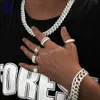 Rarity Hot Sell China Hiphop Bijoux 6 mm Collier Men Link 14k Gold Moissanite Cuban Chaîne
