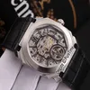 新しい42mm Octo Finissimo Tourbillon 102946 Steel Case Skeleton Dial Mechanical Automatic Mens Watch Sports Leather 3 Styles Watches BGT0 2912