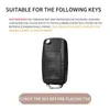 Cary Key Alloy Zinc + cuir clés de voiture FOB pour VW Volkswagen Polo Golf Passat Beetle Caddy Tiguan Skoda Octavia Kodiaq Seat Leon Altea T240509