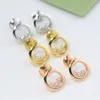 Stud Earrings S Fashionable Personalized Sparkling Glass Round Anti Allergy Transparent Exquisite Accessories Brand Jewelry